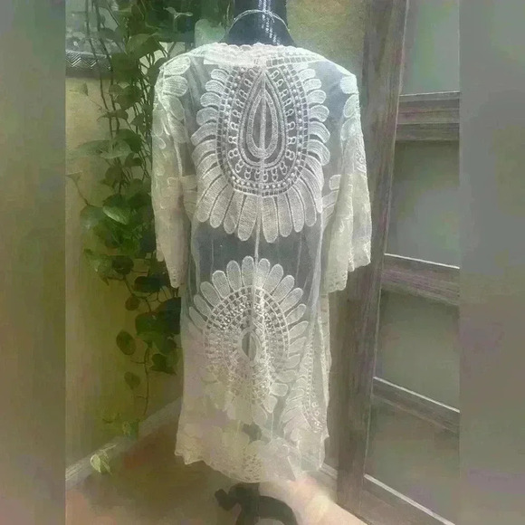 ADIVA Lace Boho Vintage Style Lace Kimono NWT - So Chic Size M 🖤 - Picture 4 of 7